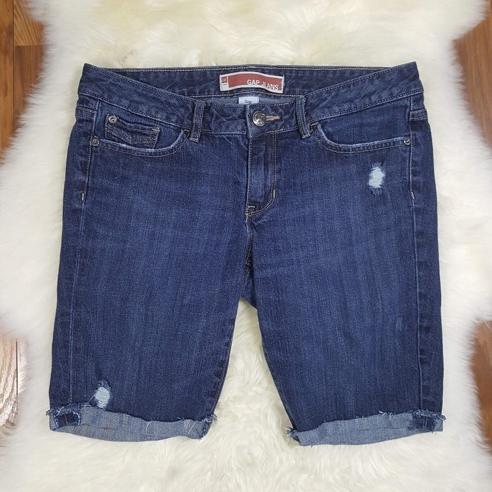 Gap Jeans Distressed Blue Jean Shorts Size 6